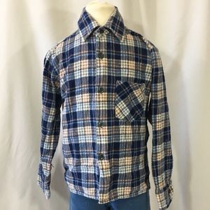 Vintage 80’s Triple Play Plaid Flannel Shirt sz 7